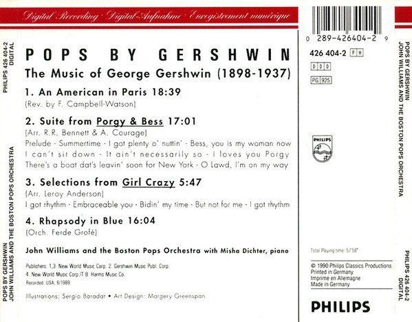 CDs: Misha Dichter, John Williams - pops by Gershwin – D'occasion à Unterbäch par tuqsa 1