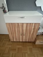Kommode Holzoptik und Weiss mit Schublade Window CH