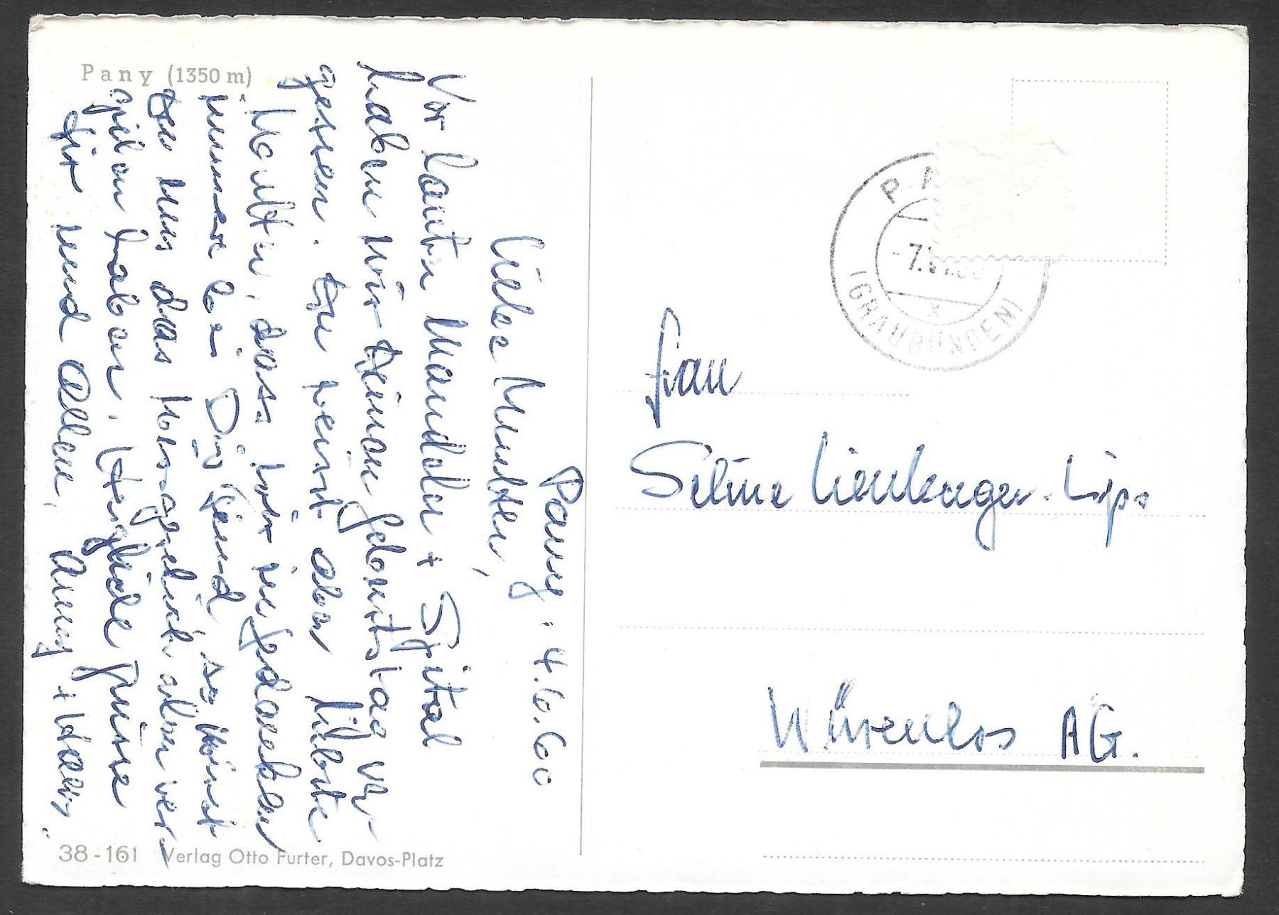 Cartoline postali: Pany Dorfansicht – Usato da Olten venduto da clotaldi 1