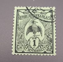 Neukaledonien 1905 Vogel alte briefmarke