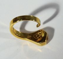 Hufnagel mit Zirkonia Fingerring Schweizer Kavallerie Armee