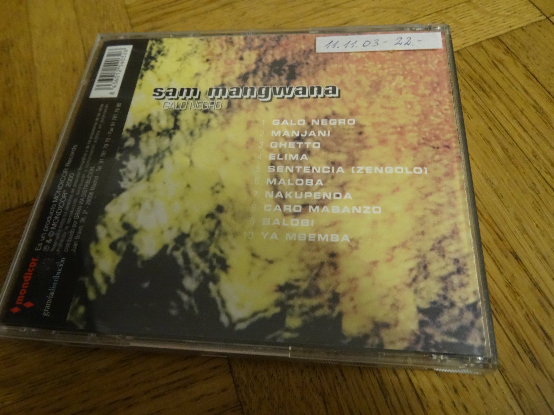 CD: Sam Mangwana - Galo Negro CD – Usato da Olten venduto da Disc-Ausverkauf 1