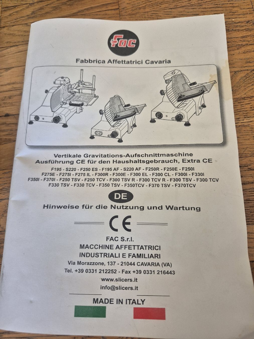 Fust Novamatic FAC 195 Meat Slicer Made in Italy (Neuf (Voir ...