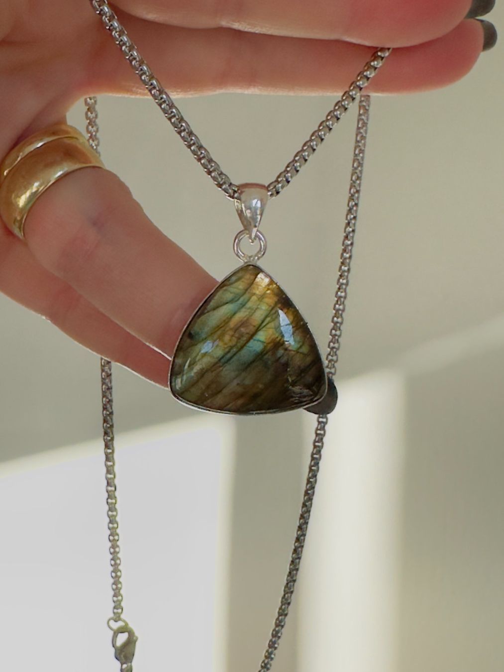 Catenine: Labradorite necklace – Nuovo e nell'imballaggio originale da Genève venduto da AGBERG 6