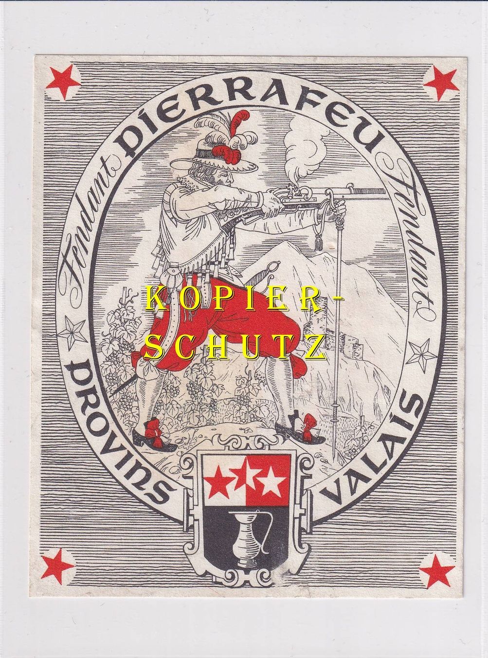 Carta: Etikette - Fendant "Pierrafeu" /bd – Usato da Hombrechtikon venduto da Rudolf07