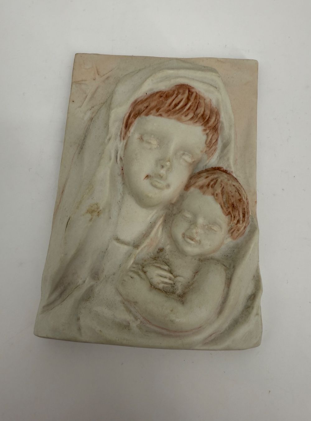 Sculture & Statue: Kleines Keramik Wandbild Relief Mutter mit Kind – Usato da Auenstein venduto da moin.