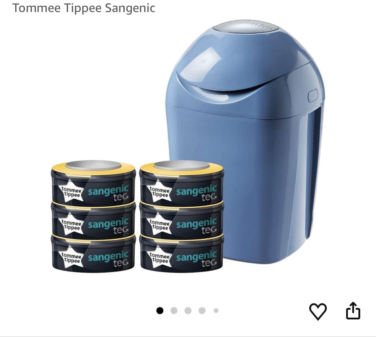 Tommee Tippee Cestini per rifiuti: Tommee Tippee Sangenic TEC Windeleimer Starter Kit NEU OVP – Nuovo e nell'imballaggio originale da Siebnen venduto da speedy63 1