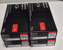 4 Nitril Handschuhe Grösse L Schwarz
