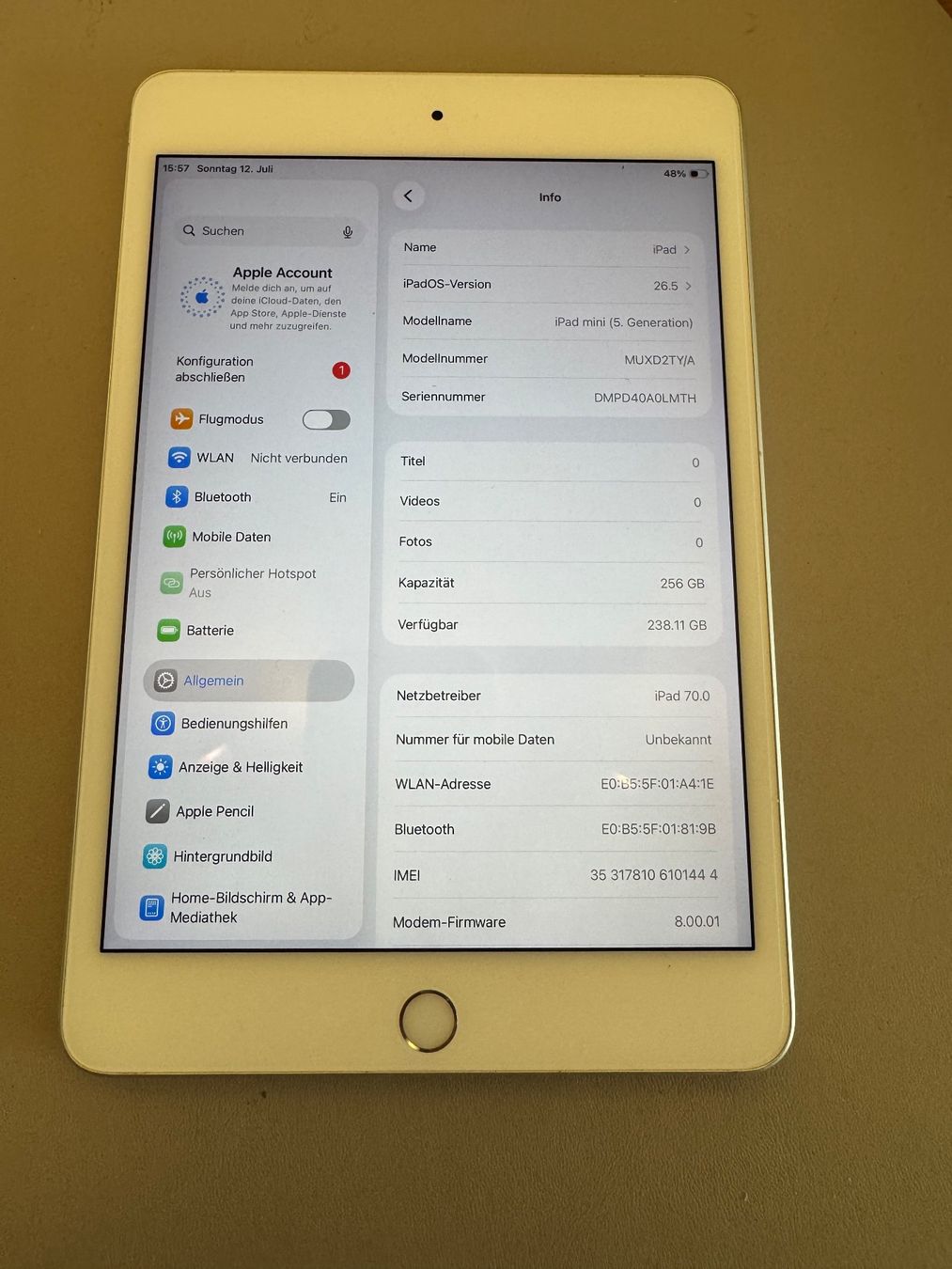 Apple Tablettes PC: iPad mini 5 – D'occasion à Adliswil par Busys 1