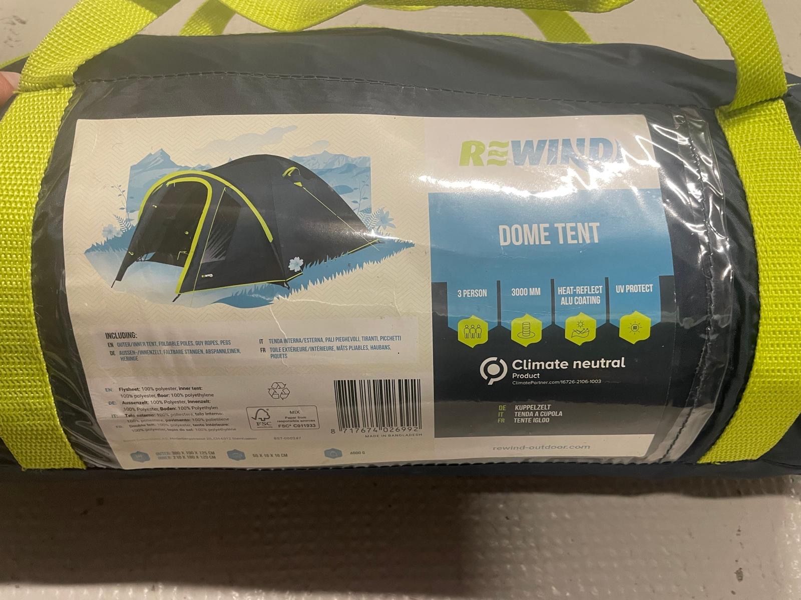 Tende : Rewind dome tent -3 people – Nuovo e nell'imballaggio originale da geneve venduto da bia_l6nv