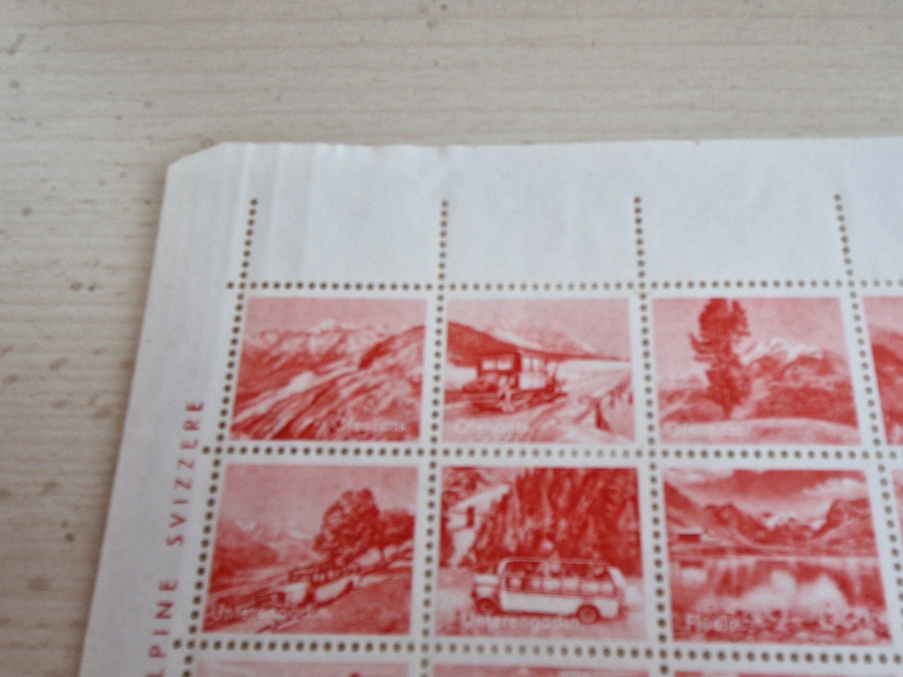 Tutti i francobolli: Alpenpost - Bogen Versuchsdrucke, ab 1.- – Usato da Burgdorf venduto da Glossy01 1