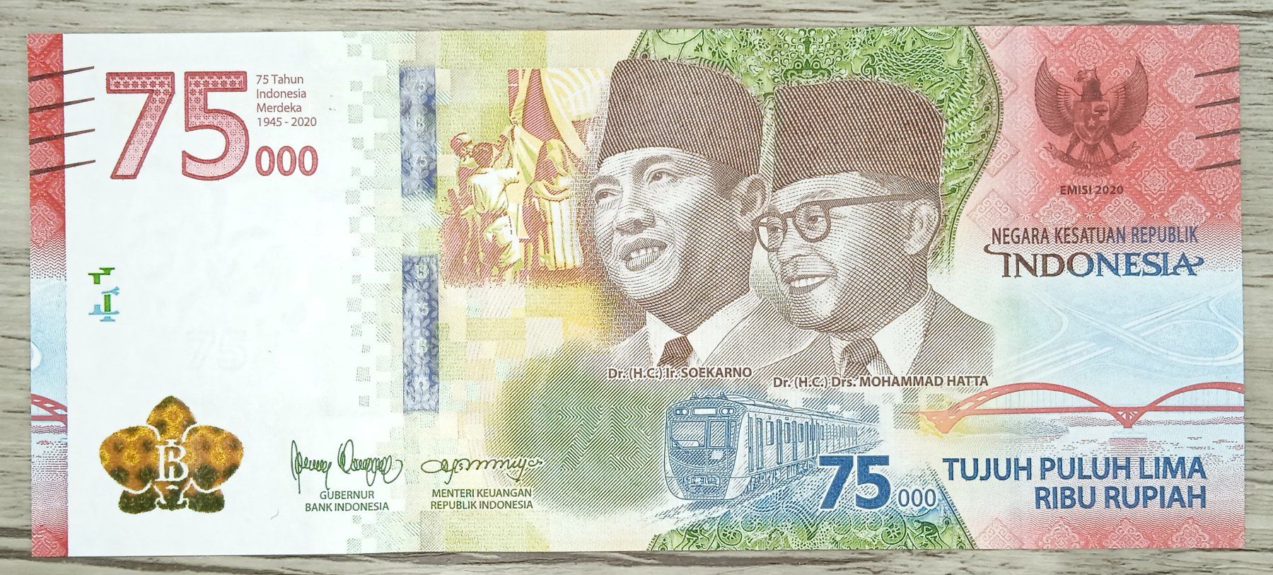 Banconote: Indonesie 75000 Rupiah Comemorative UNC – Nuovo (secondo la descrizione) da Cousset venduto da Patricio77