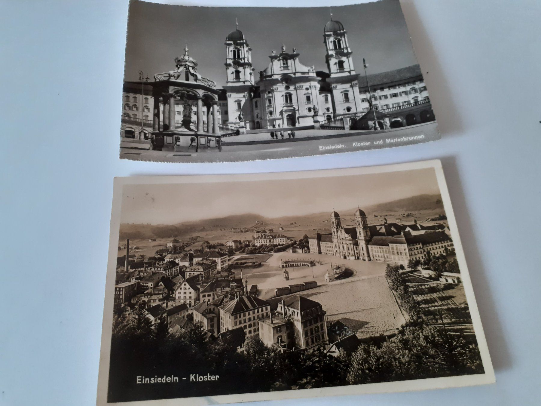Ansichtskarten: EINSIEDELN - KLOSTER - MARIENBRUNNEN – Gebraucht aus Winterthur von Ornyx7