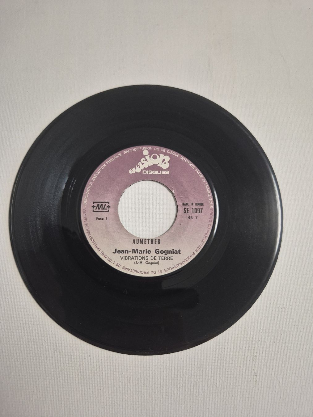 Vinyles: AUMETHER  - Jean-Marie Gogniat - Single 7 , CH – D'occasion à Uster par newwave0 2