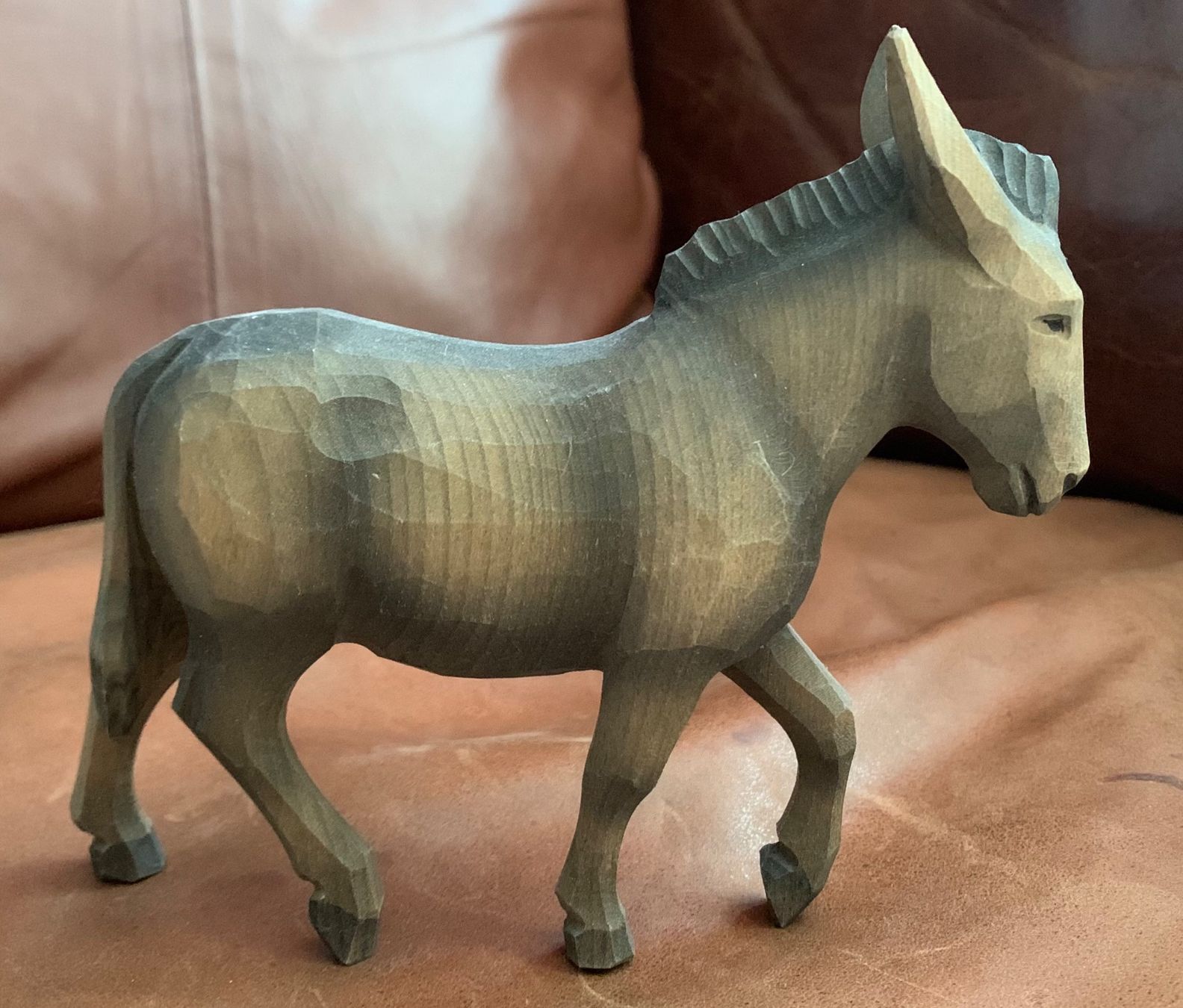 Figuren: Huggler Brienz, Esel schreitend, Holz, Krippenfigur – Gebraucht aus Kloten von petrol5555 2