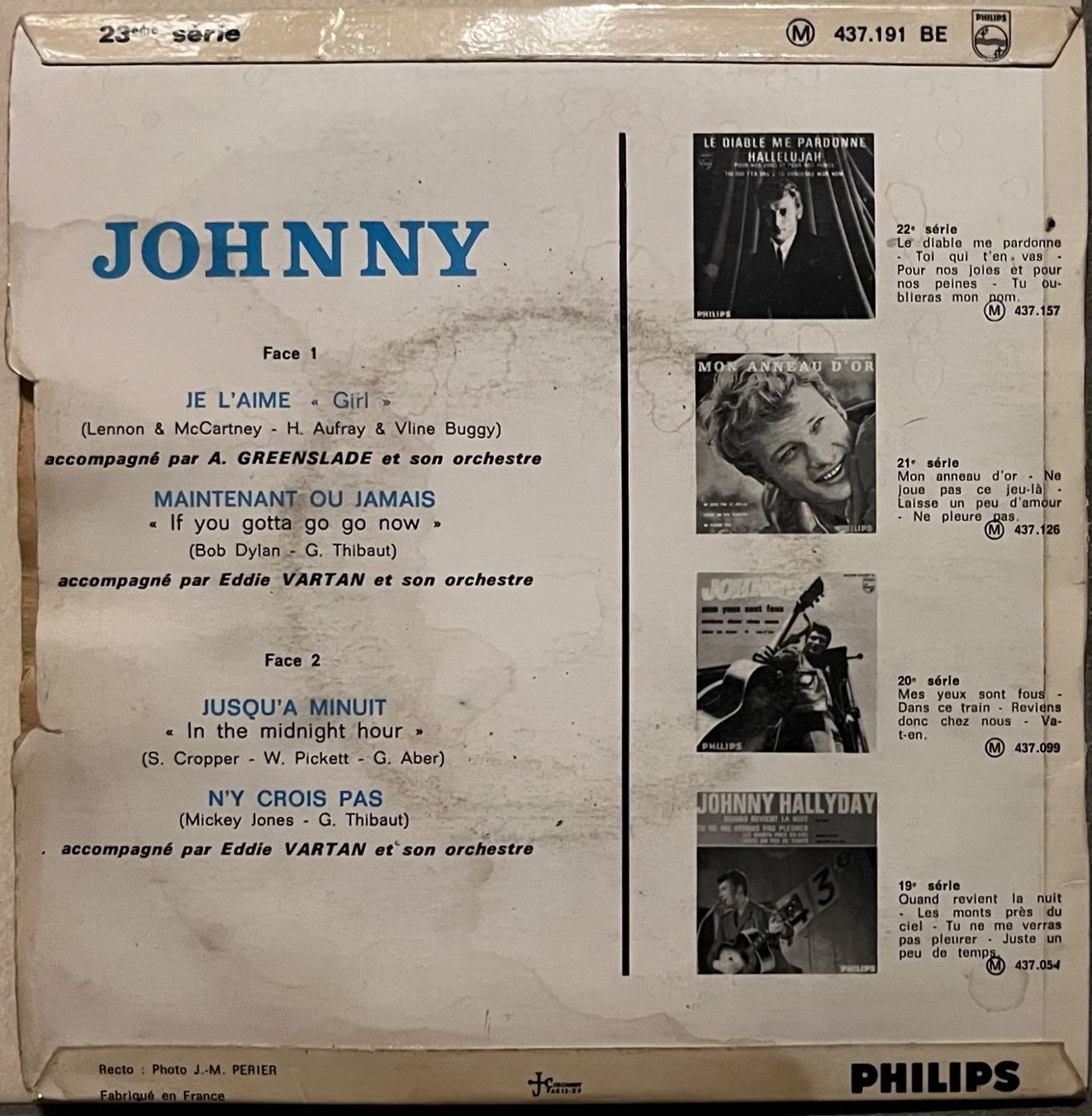 Schallplatten: JOHNNY - JE L'AIME – Gebraucht aus Bussigny von vinyl-pas-cher 1