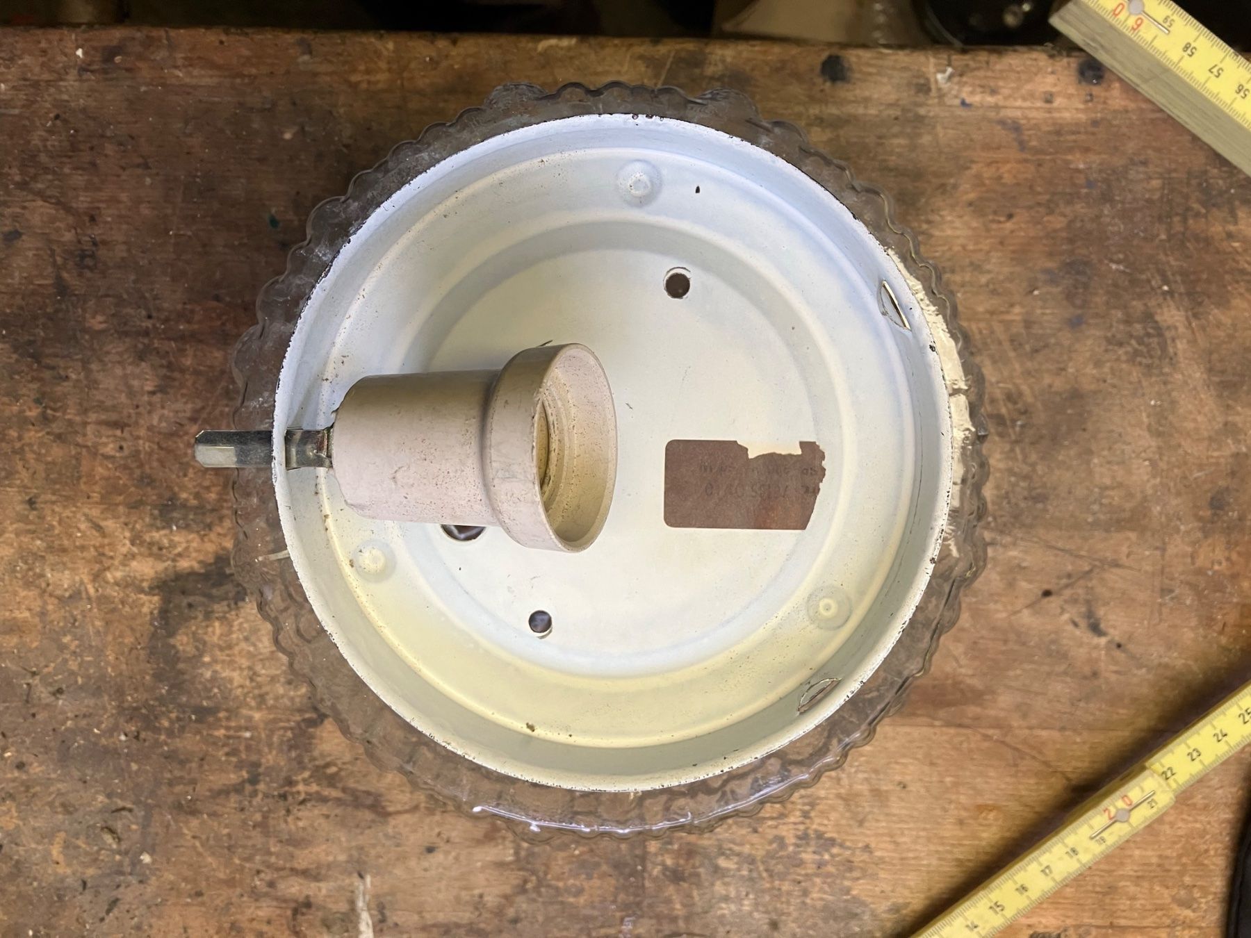 Lampadari & plafoniere: Retro Glaslampe rund – Usato da Obermumpf venduto da globiroger 2