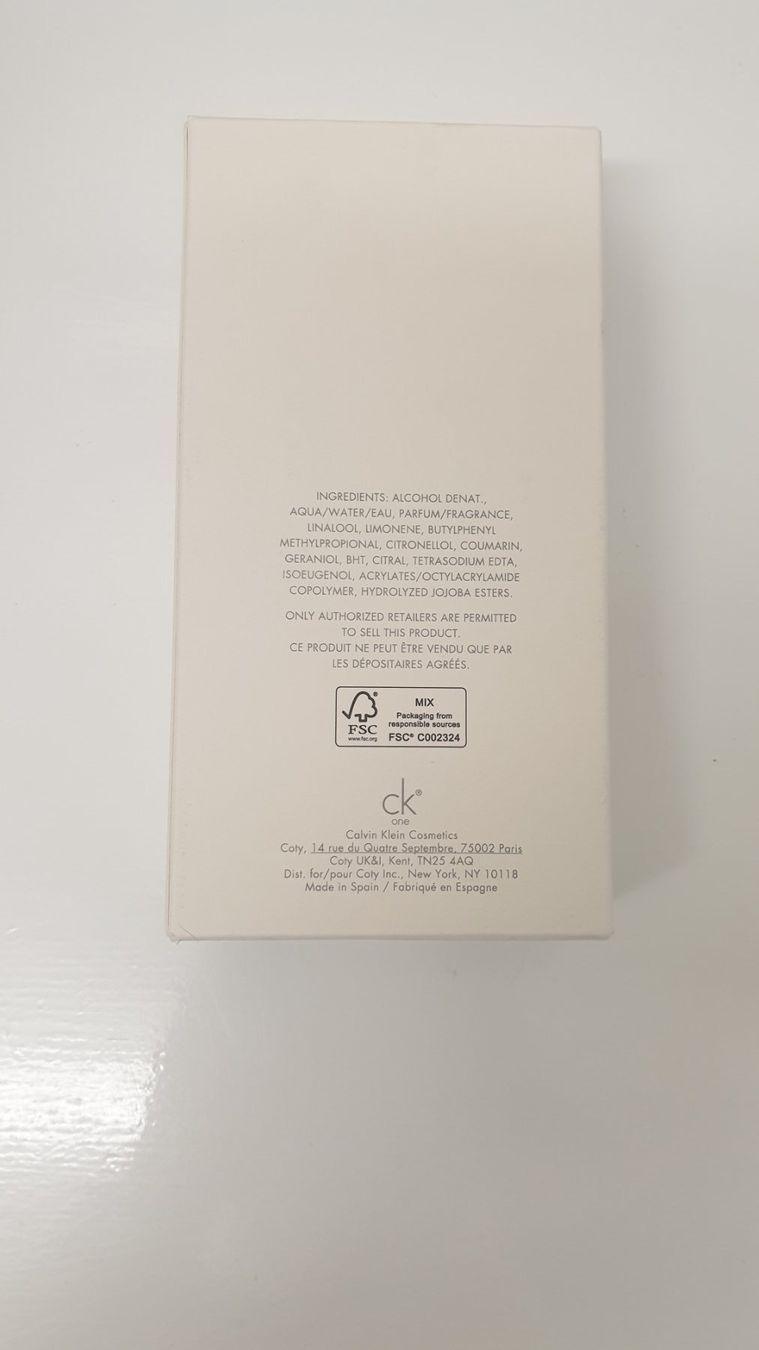 Calvin Klein Parfums & Eau de Toilette: Calvin Klein One – Neuf avec emballage d'origine à Dietikon par Tucumano1981 1