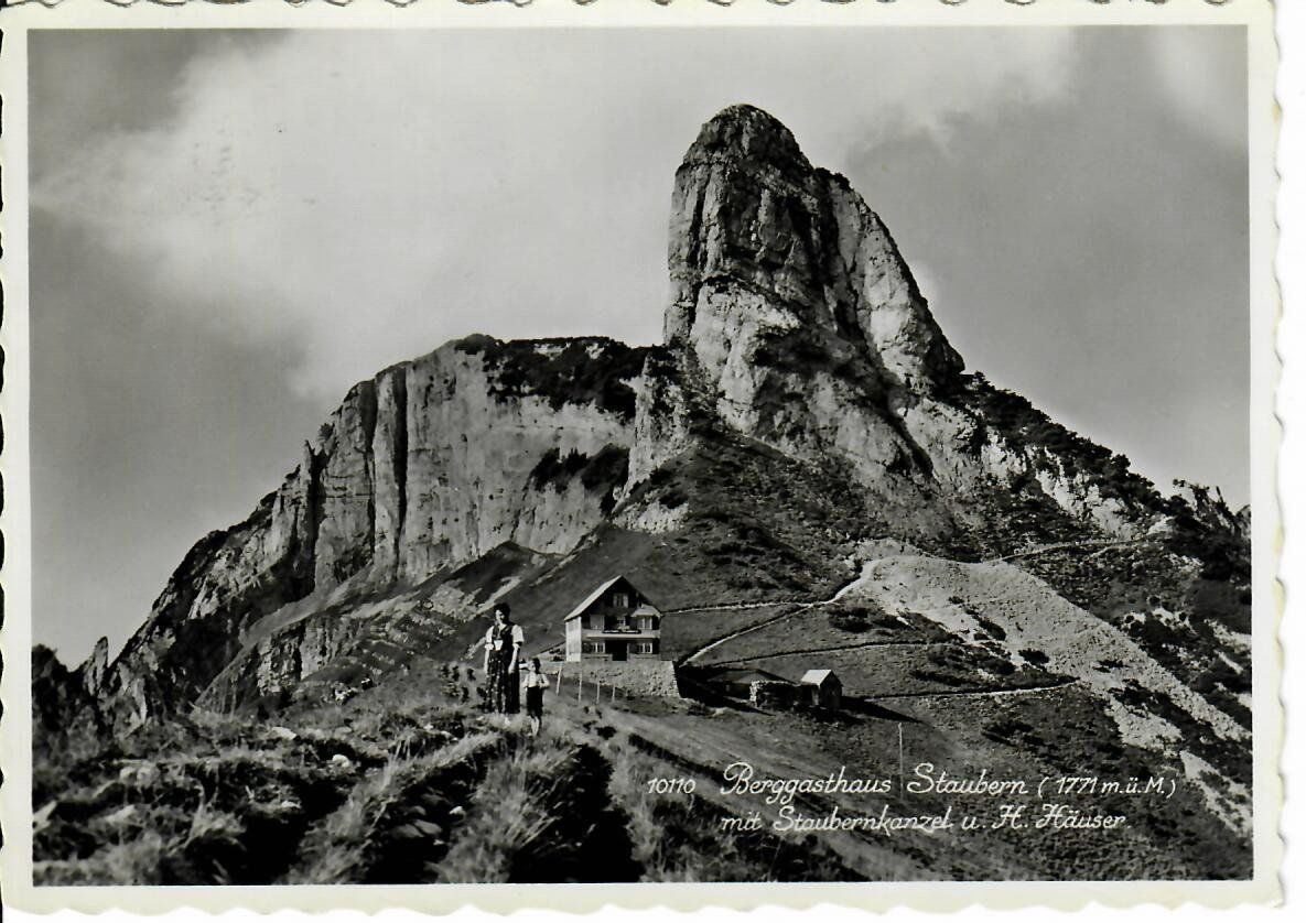 Ansichtskarten: Berggasthaus Staubern 1951 – Gebraucht aus Hochdorf von Ziegel-16
