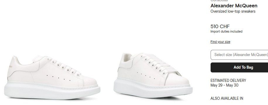 Alexander Mcqueen Scarpe da donna: Sneakers  Alexander McQueen .38 – Usato da Collonges venduto da Auganien 1