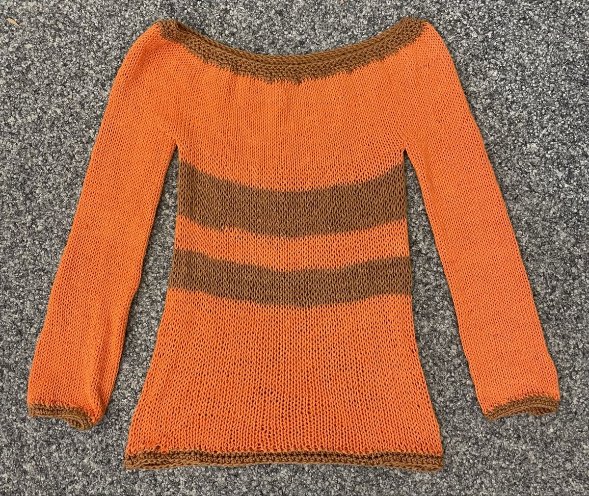 Pullover & Sweatshirts: Pullover orange braun gestreift Grösse M soft – Neu und originalverpackt aus Au ZH von Jaggy4 2