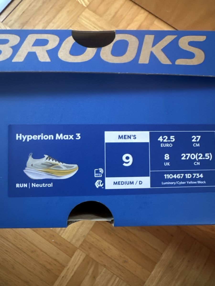 Brooks Scarpe da uomo: Brooks Hyperion Max 3 (42.5) – Nuovo e nell'imballaggio originale da Sigirino venduto da del_l62x 1