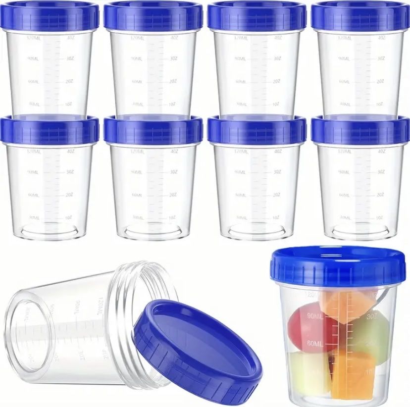 Contenitori & Simili: New 10pcs 4oz Plastic Containers Screw-On Lids Leakproof – Nuovo e nell'imballaggio originale da Dietlikon venduto da Kitaa