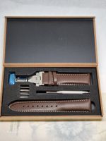 Braunes Lederarmband mit Faltschließe...22 mm