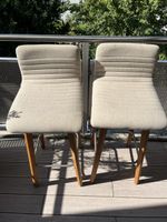 Barhocker Stoff beige 2 Stk. leichte Flecken