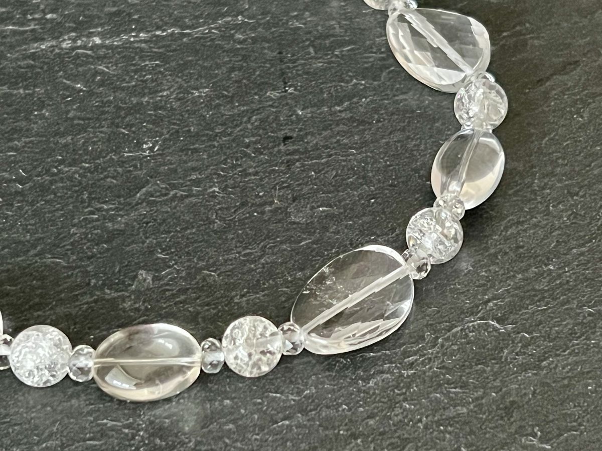 Catenine: Magnificent Rock Crystal & Sterling Silver Necklace – Nuovo e nell'imballaggio originale da Rüschlikon venduto da ThereseJewelryDesign 3