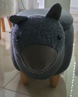 Animal shaped footstool with storage grey kids