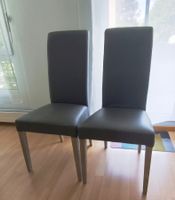 2x Esszimmerstühle grau Kunstleder