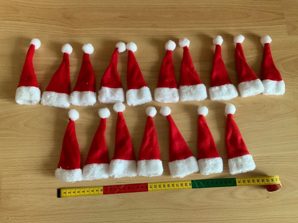 17 Weihnachtsmützen aus Filz zum Basteln und dekorieren Kaufen auf