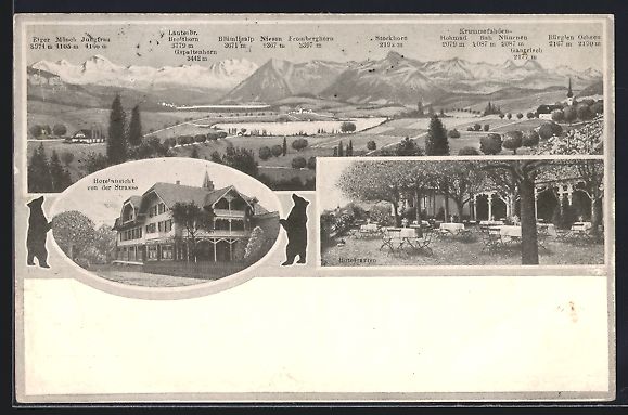 Cartoline postali: Gerzensee, Hotel-Pension Bären mit Gart – Usato da Berlin venduto da bartko-reher
