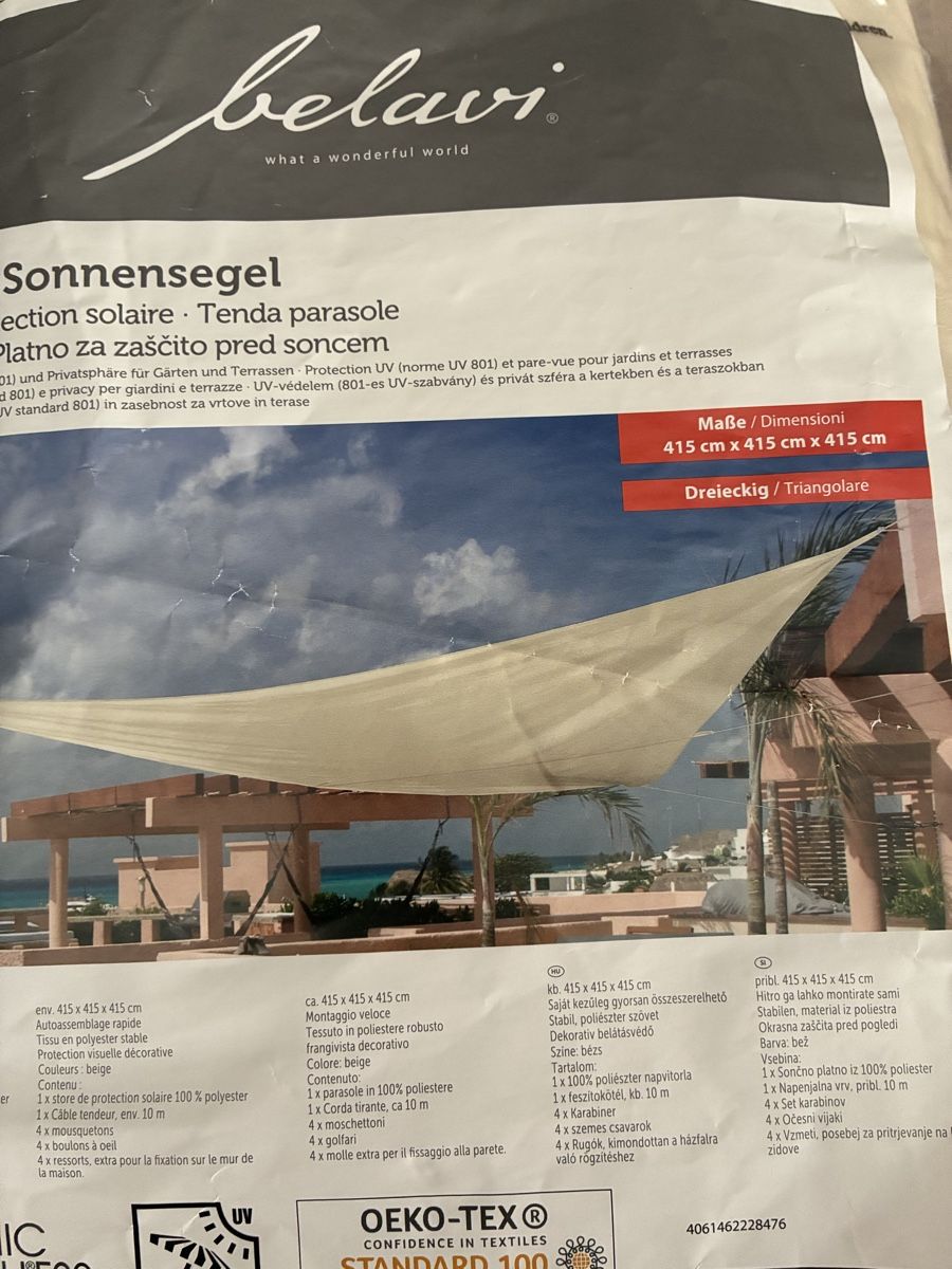 Ombrelloni: Garten Sonnensegel – Nuovo (secondo la descrizione) da Volketswil venduto da casertana