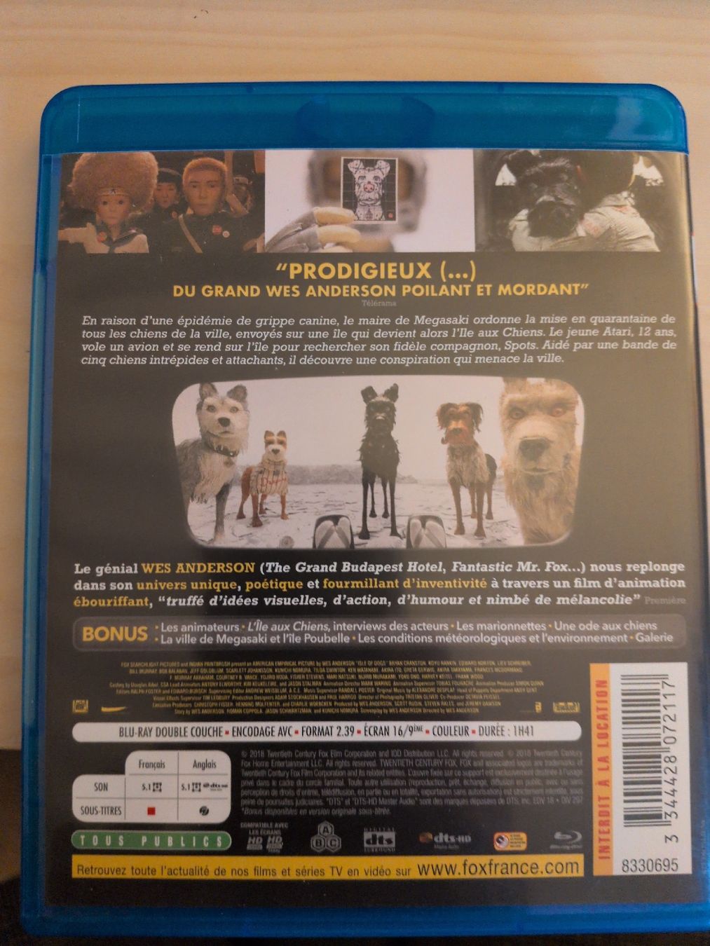 Tutti i DVDs: Blu-ray: L'île aux chiens – Nuovo (secondo la descrizione) da Gland venduto da Kyostal 1