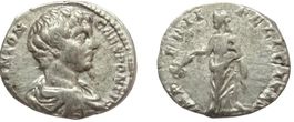 CARACALLA as Caeasar AR denarius (196-198 AD). Imperii Felic