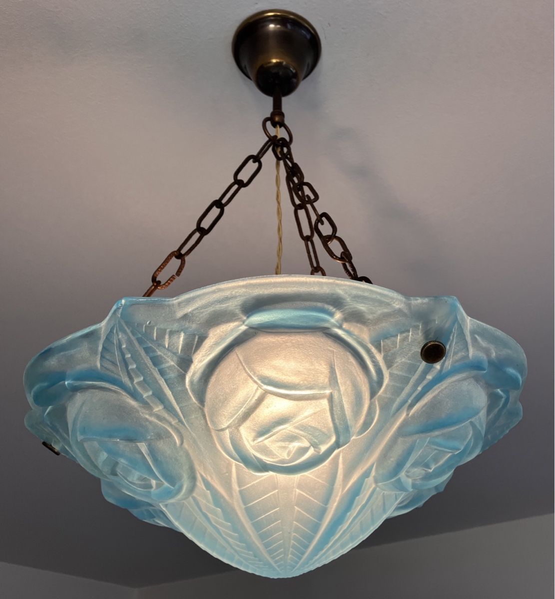 Lampadari & plafoniere: Deckenlampe  Artdeco Pressglas satiniert um 1930 – Usato da Zürich venduto da otomado 4