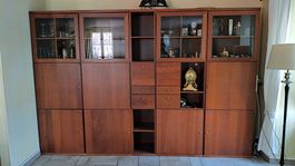Grand meuble parois de salon en cinq parties