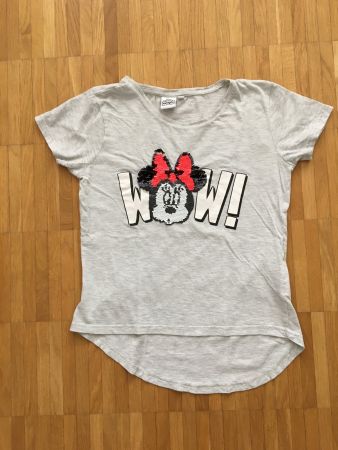 Lustiges T-Shirt mit drehbaren Pailletten, Gr. 146/152
