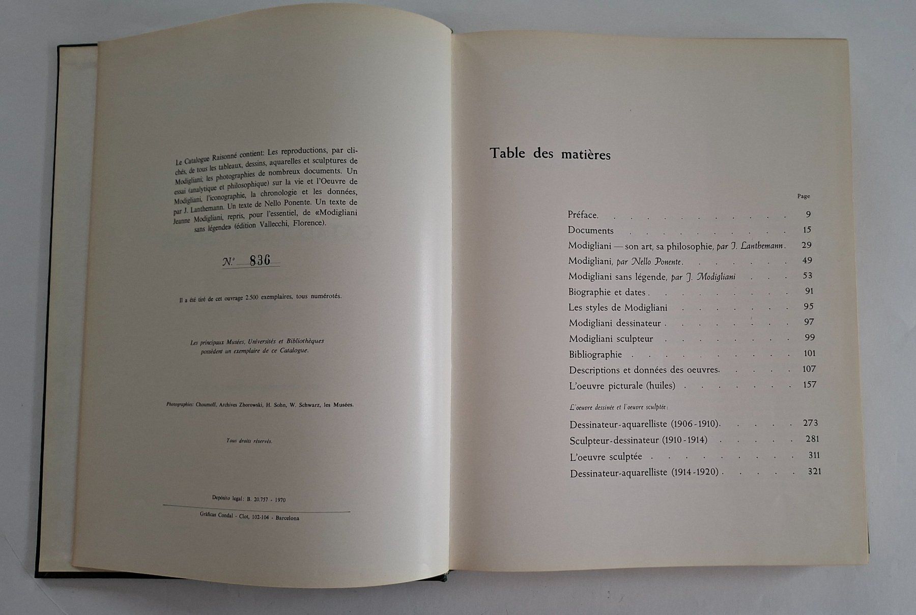 Libri: Modigliani Catalogue Raisonné J. Lanthemann 1970 – Usato da Opfikon venduto da Diversamente 2