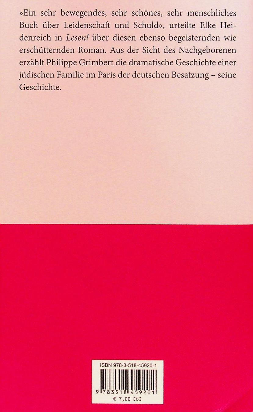 Bücher: Philippe Grimbert Ein Geheimnis suhrkamp 11.Aufl. 2015 – Gebraucht aus Reitnau von Zaomir 1