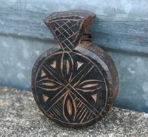 ANTIKES islamisches Holzamulett Tieramulett ohne Zapfen