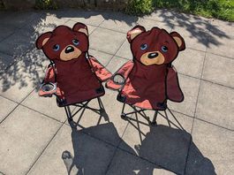 Kinder Camping Klappstuhl Bär mit Tragetasche