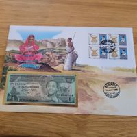 Banknoten Brief - Lettre avec billet de banque Ethiopia 96