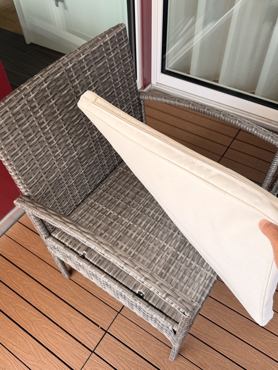 Poltrone: Balkon-Set Rattanoptik grau mit Polstern – Usato da Oberengstringen venduto da SaGi19 1