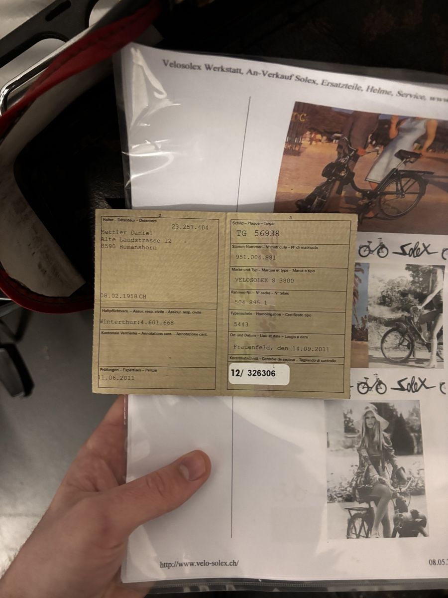 Solex Ciclomotori: VeloSolex S 3800 Schwarz – Usato da Pfäffikon SZ venduto da verkauf_ecke 4