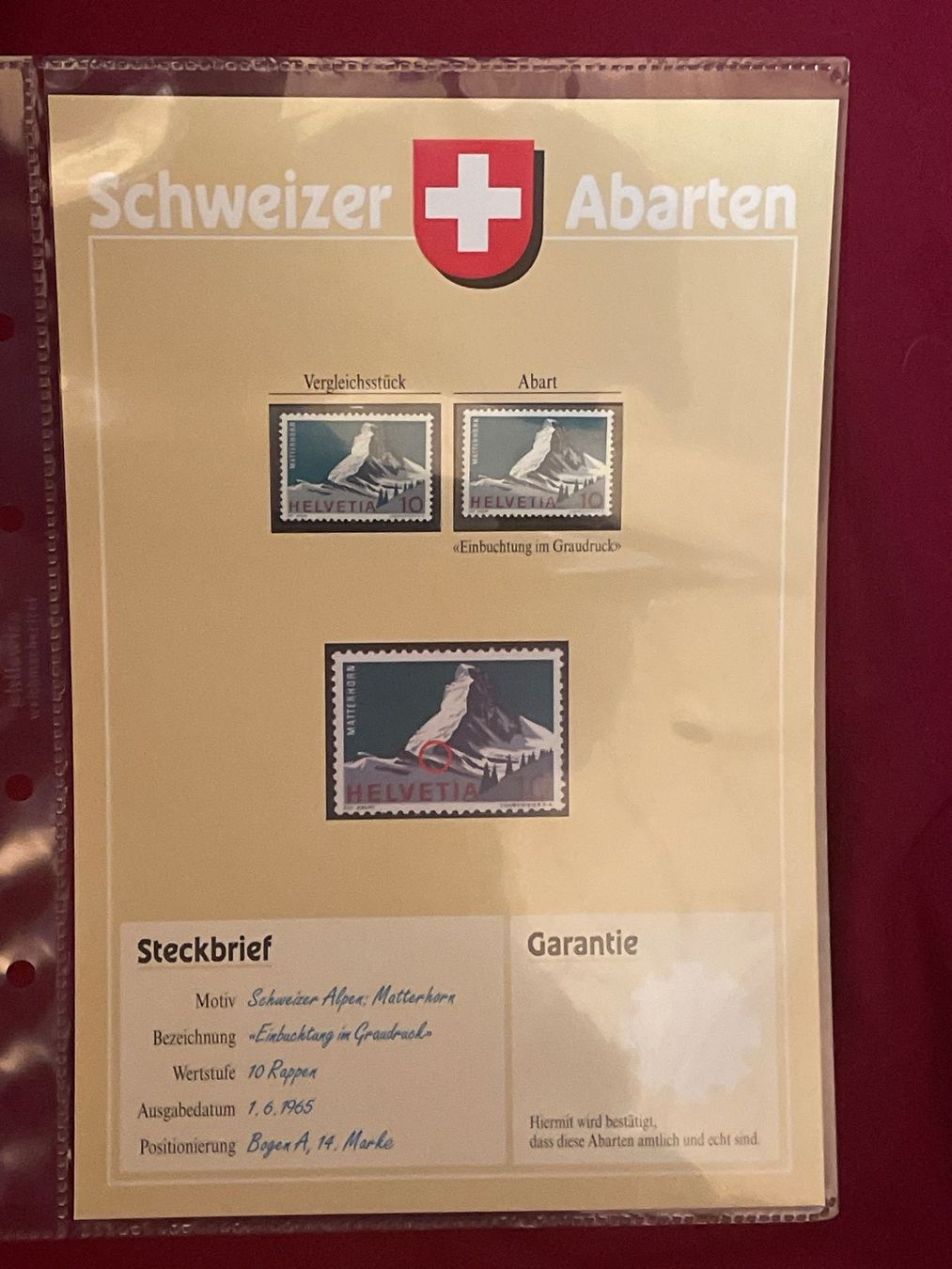 Tutti i francobolli: Schweizer Abarten Plattenfehler im E von Helvetia! Total 35 – Usato da Schüpfen venduto da Schuepfen45 3