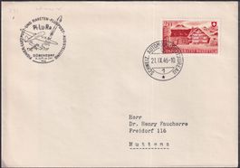 1946, RAKETEN-LUFTPOST mit B32, sauberer Brief Dübendorf !!