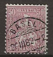 Ch051 - Helvetia assise 51  obl. Basel 26.3.1882